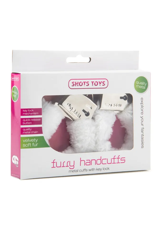 Furry Handcuffs White Shots Shots Toys Vibrators