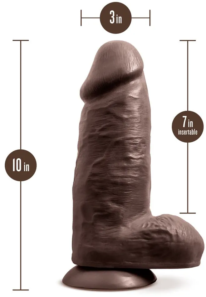 Au Naturel Chub 10 Inch Dildo Chocolate Blush Novelties Dildos Au Naturel Chub 10 Inch Dildo Chocolate Blush Novelties Dildos