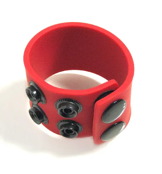 Anal Boneyard 15inch Silicone Ball Strap 3 Snap Red Rascal