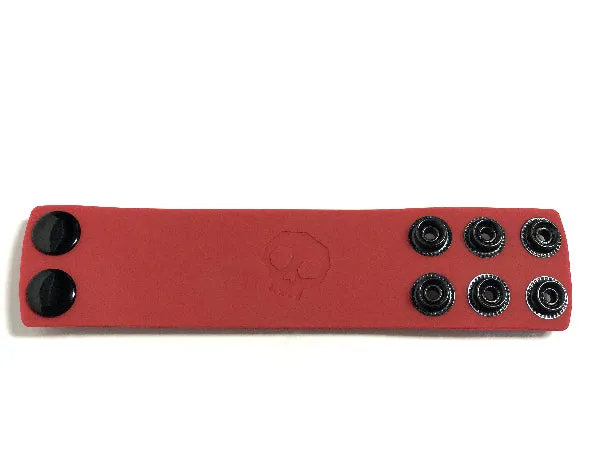 Anal Boneyard 15inch Silicone Ball Strap 3 Snap Red Rascal