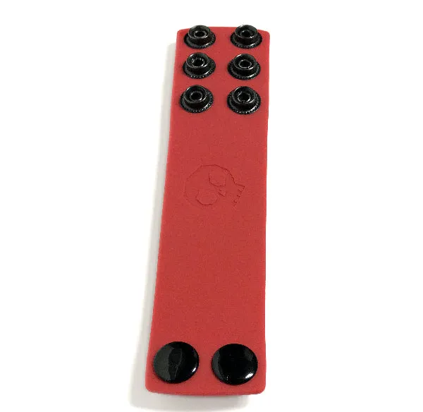 Anal Boneyard 15inch Silicone Ball Strap 3 Snap Red Rascal