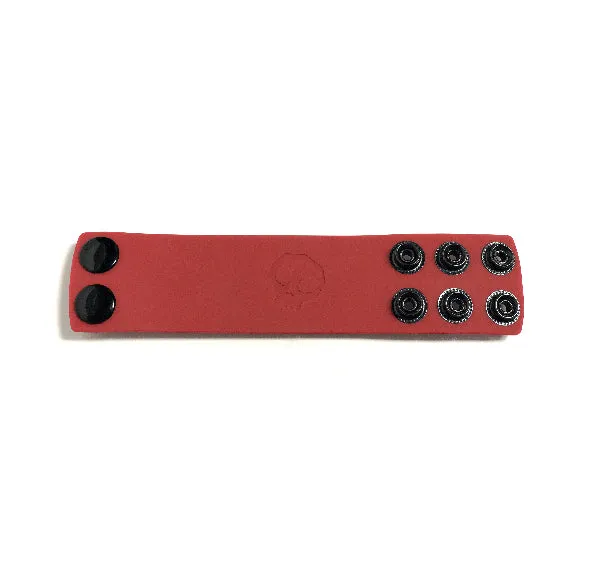 Anal Boneyard 15inch Silicone Ball Strap 3 Snap Red Rascal