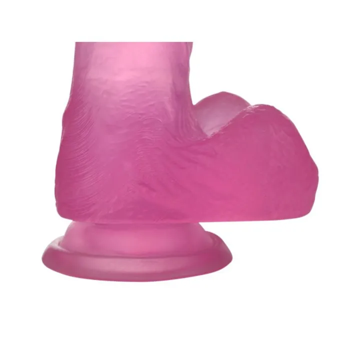 Lovetoy Jelly Studs 7in Crystal Dildo Medium Pink Dildos