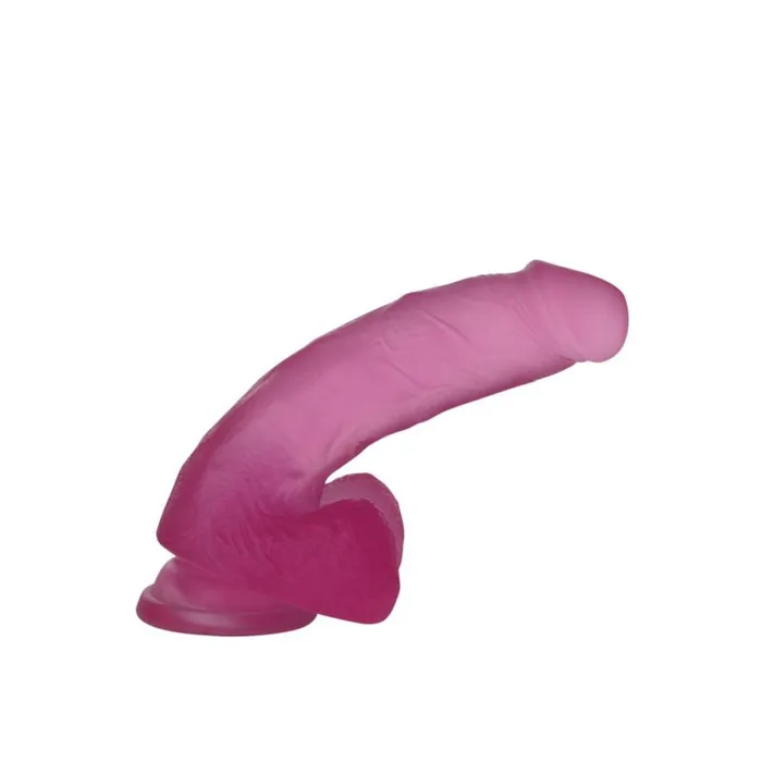 Lovetoy Jelly Studs 7in Crystal Dildo Medium Pink Dildos
