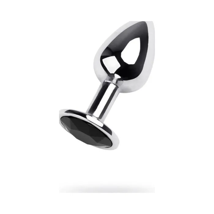 Anal Vibrant Vibes Australia Quality Sex Toys Great Prices Silver Metal Anal Plug w Black Gem Small