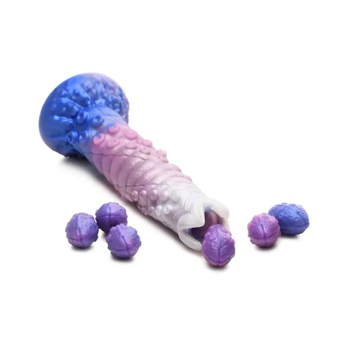 Creature Cocks TentaQueen Ovipositor Silicone Dildo with Eggs Vibrant Vibes Australia Quality Sex Toys Great Prices Sex Toys Australia Female Sex Toys