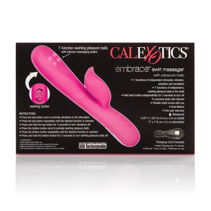 Vibrators Embrace Swirl Massager Pink Rabbit California Exotic Novelties