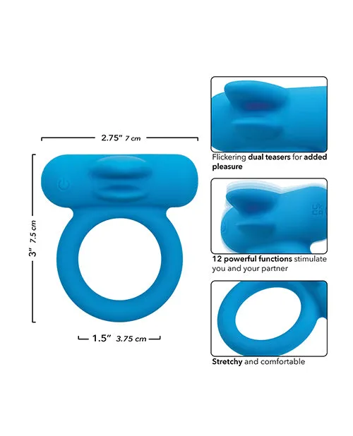 CalExotics Female Sex Toys Couples Enhancer Silicone Rechargeable Double Trouble Enhancer wFlickering Dual Teasers CalExotics Female Sex Toys Couples Enhancer Silicone Rechargeable Double Trouble Enhancer wFlickering Dual Teasers