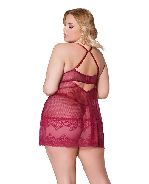 Male Sex Toys Coquette Holiday Soft Underwire Babydoll Thong Merlot Male Sex Toys Coquette Holiday Soft Underwire Babydoll Thong Merlot
